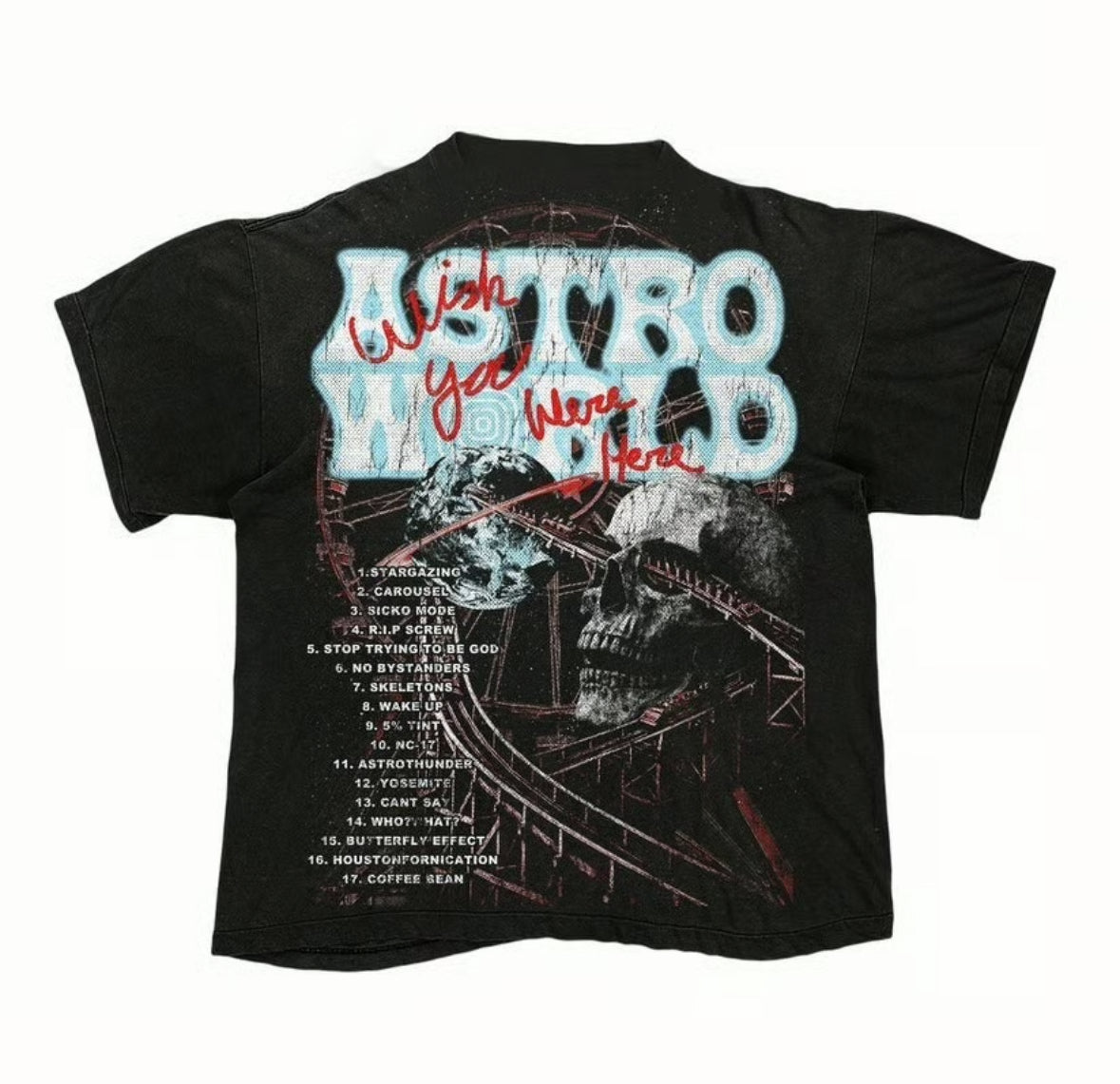 Travis Scott Astro World Wish You Were Here Tee
